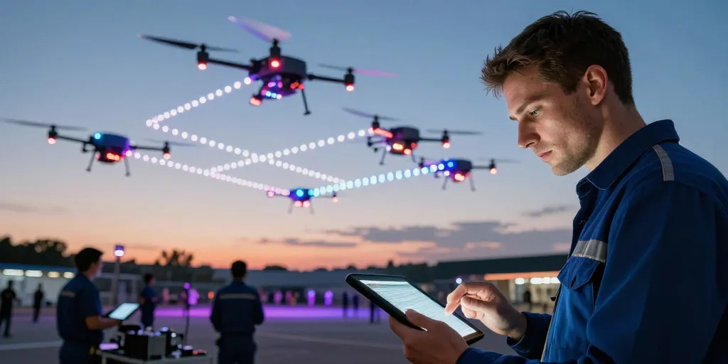 quel drone pour spectacle lumineux